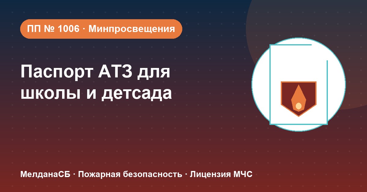 Паспорт безопасности школы и детского сада по ПП № 1006 в Калининграде